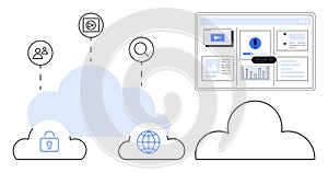 Cloud Computing Network with Data Security, Analytics, and Digital Collaboration Tools