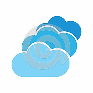 Multiple Cloud Servers icon vector image.