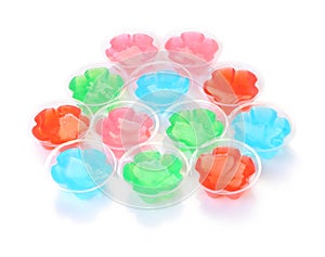 Multiple color jelly cup