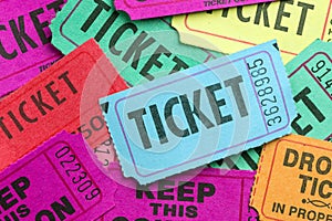 Multiple color tickets photo