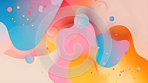Multiple colorful bubbles of various sizes floating on a vibrant abstract background, creating a dynamic and vibrant