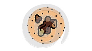 multiple colors mole melanoma color icon animation