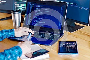 Software developer, freelancer working with program code