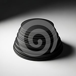 Multiple concentric circular layers decreasing in size as they