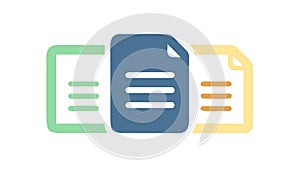 Multiple Document Icons File Management Paperwork Vector, vector design Generative AI