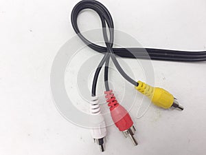 Electronic Cable in White Isolated Background