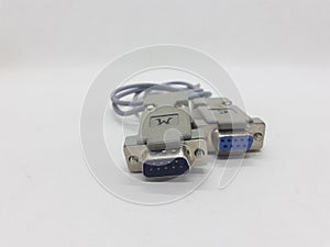 Electronic Cable in White Isolated Background