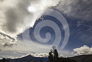 Multiple exposure composite of a masive cloud photo