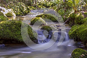 Multiple exposure of different spots of a ravine III