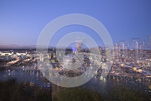 Multiple exposure of the downtown cityscape of Pittsburgh, Pennsylvania