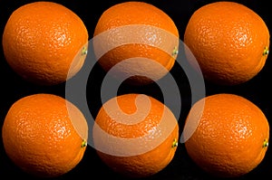 Multiple Exposures of Beautiful Fresh Orange Fruit