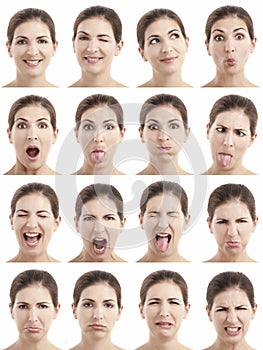 Multiple faces expressions photo