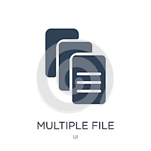 multiple file icon in trendy design style. multiple file icon isolated on white background. multiple file vector icon simple and