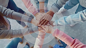 The united hands circle.AI generated image