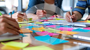 The creative brainstorming session.AI generated