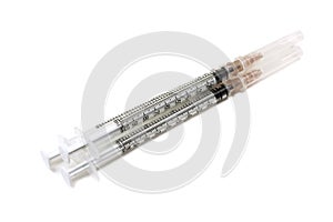 Multiple insulin syringes