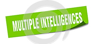 multiple intelligences sticker. multiple intelligences square sign. multiple intelligences