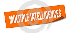 multiple intelligences sticker. multiple intelligences square sign. multiple intelligences