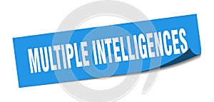 multiple intelligences sticker. multiple intelligences square sign. multiple intelligences