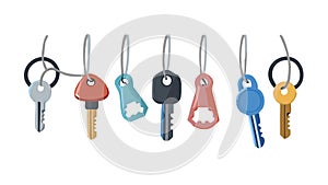 Multiple Keys on Ring Icon for Security Access, vector design Generative AI