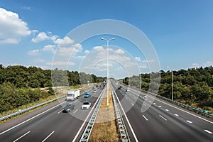 Multiple lane highway in The Netherlands