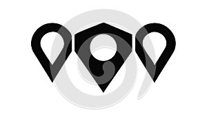 Multiple Location Pins Icon. Map Navigation Points, vector design Generative AI