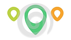 Multiple Map Pins Location, Geographical Pointer Destination, vector design Generative AI