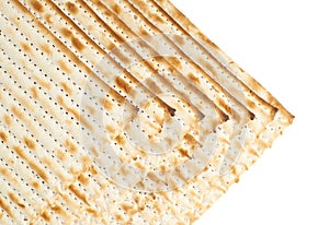 Multiple matza flatbreads lying one over another