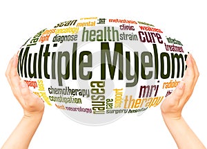 Multiple myeloma word hand sphere cloud concept