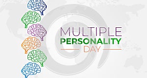 Multiple Personality Day Background Illustration Banner