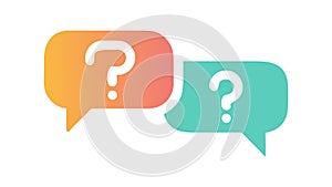 Multiple Questions Speech Bubbles Vector Icon, vector design Generative AI