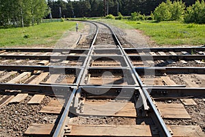 Multiple railroads crossing