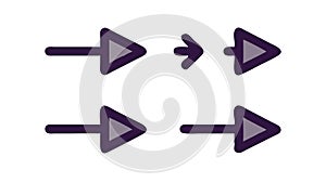 Multiple Right Arrows, Forward Movement Progress, vector design Generative AI