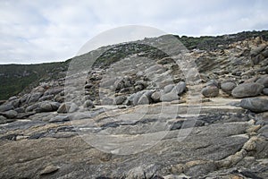 Multiple rocks at Blowholes sight in Torndirrup National Park near Albany photo