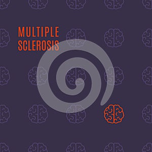 Multiple sclerosis brain poster