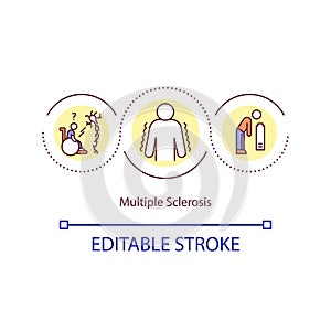 Multiple sclerosis concept icon