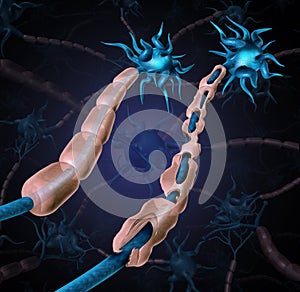 Multiple Sclerosis Damaged Myelin