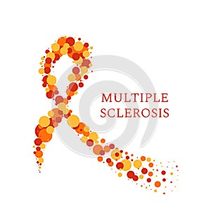 Multiple sclerosis dotted ribbon photo