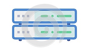 Multiple Server Stacks, Data Center and IT Infrastructure, vector design Generative AI