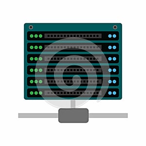 Multiple Servers icon vector image.