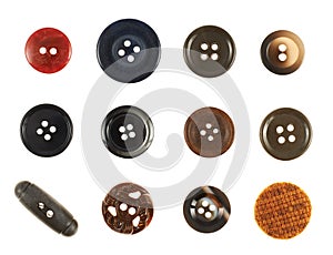 Multiple sew-through buttons isolated