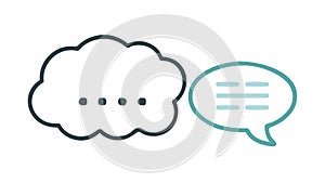 Multiple Speech Bubbles for Conversation and Dialogue, vector design Generative AI