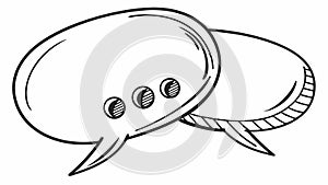 Multiple Speech Bubbles Vector, Communication and Dialogue, vector design Generative AI