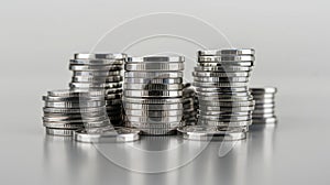 The Stacks of Silver Coins.AI generated image