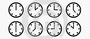 Multiple time zone flat style icon