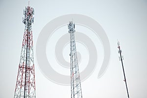 Multiple type of tower telecommunication radio signal antenna tower