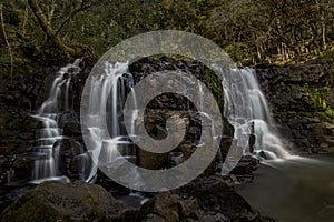 Multiple water drops cascades in Misiones, Argentina, South AmÃ©rica called Natural Park Salto KÃ¼ppers near El Dorado City.