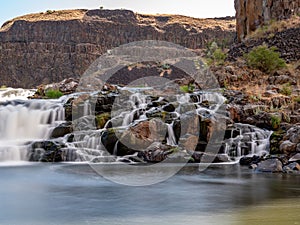 Multiple waterfalls on the Palouse River