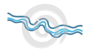 Multiple Wavy Lines Abstract Graphic Element, vector design Generative AI