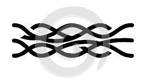 Multiple Wavy Lines Abstract Icon, Dynamic Flow Texture, vector design Generative AI